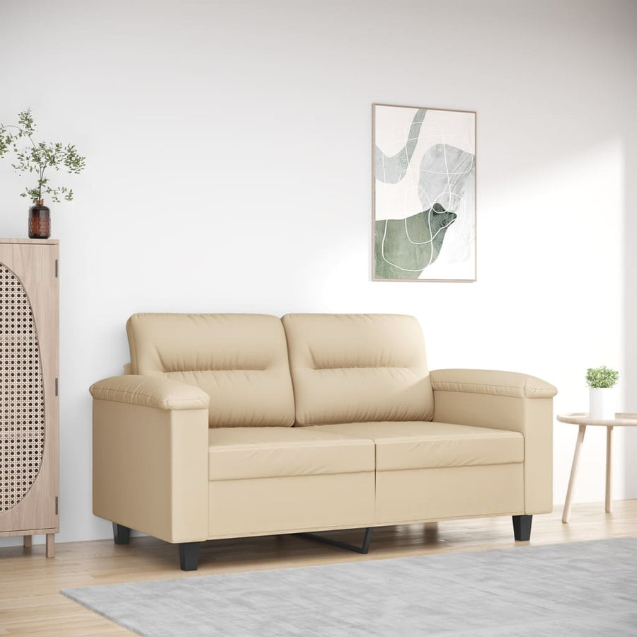 Tweezitsbank Microvezelstof 120 cm Crème