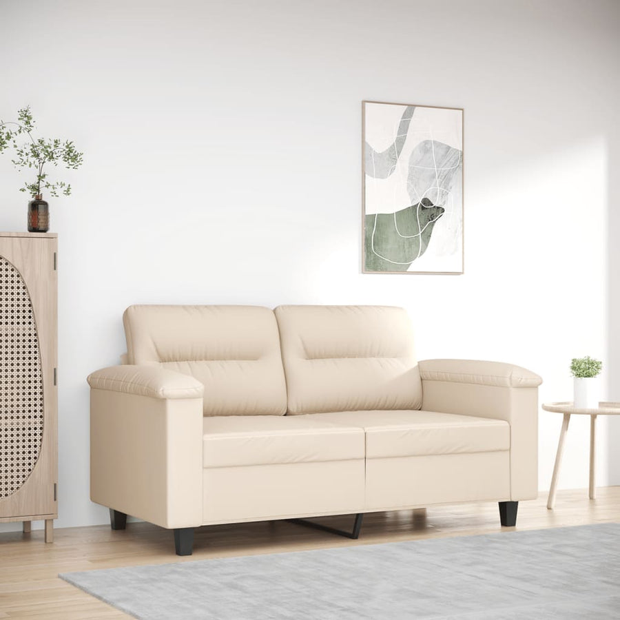 Tweezitsbank Microvezelstof 120 cm Beige