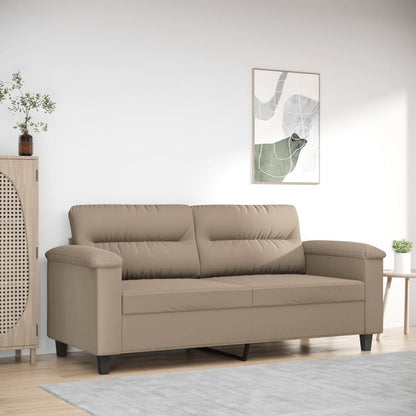 Tweezitsbank Microvezelstof 140 cm Taupe