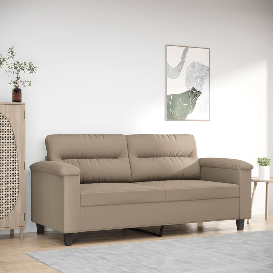 Tweezitsbank Microvezelstof 140 cm Taupe