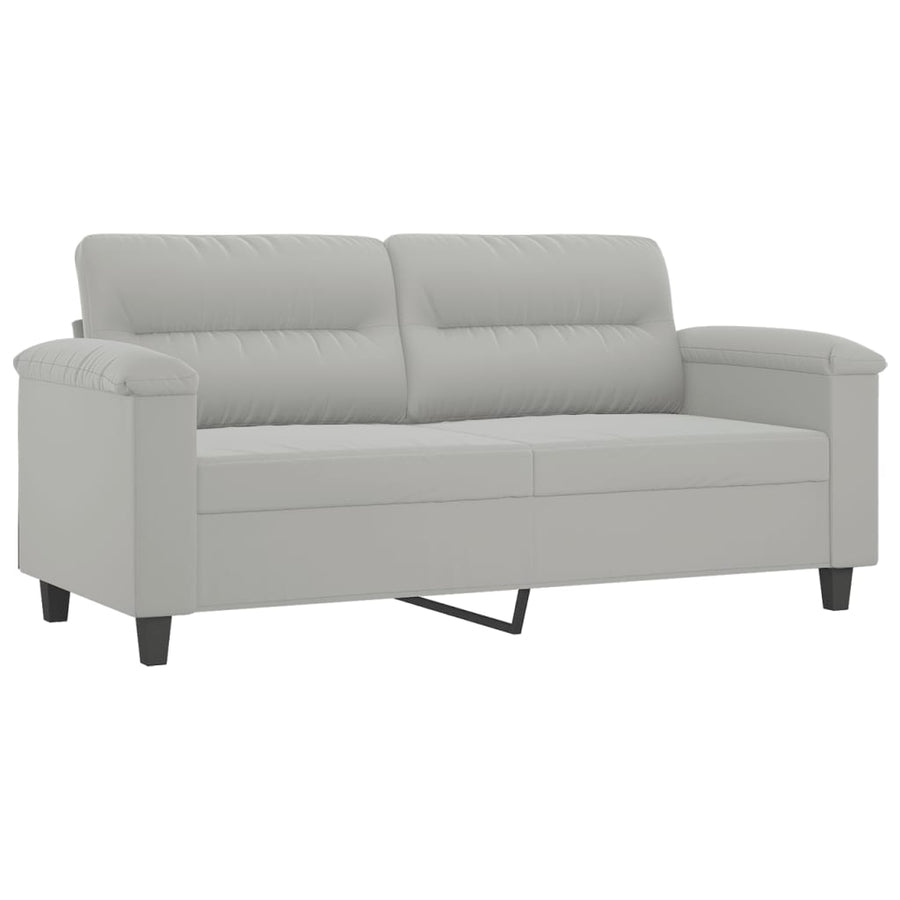 Tweezitsbank Microvezelstof 140 cm Lichtgrijs