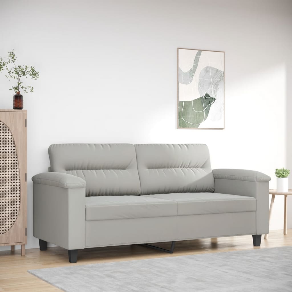 Tweezitsbank Microvezelstof 140 cm Lichtgrijs