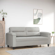 Tweezitsbank 140 cm microvezel lichtgrijs