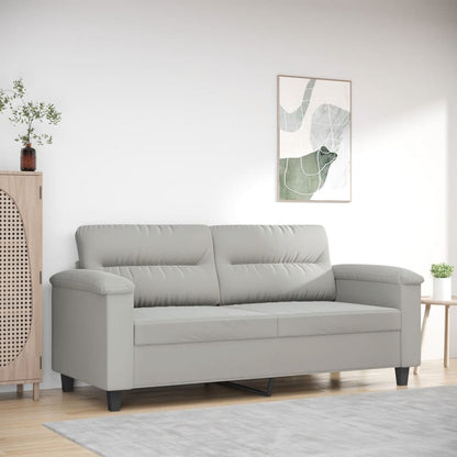 Tweezitsbank Microvezelstof 140 cm Lichtgrijs