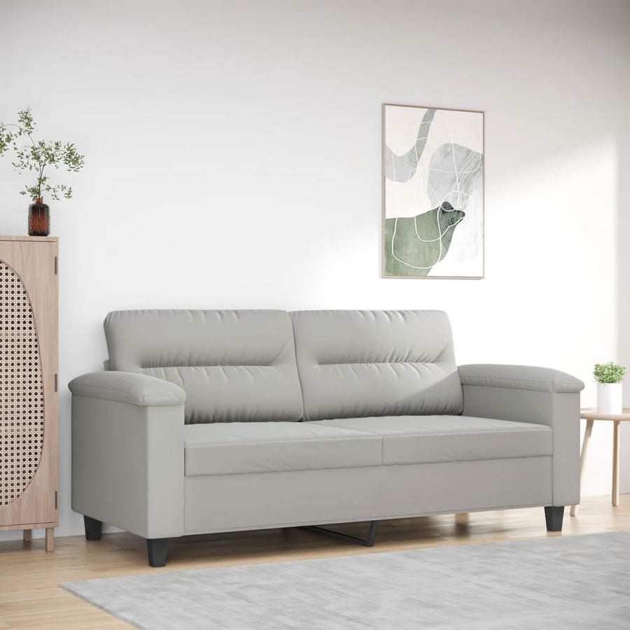 Tweezitsbank Microvezelstof 140 cm Lichtgrijs