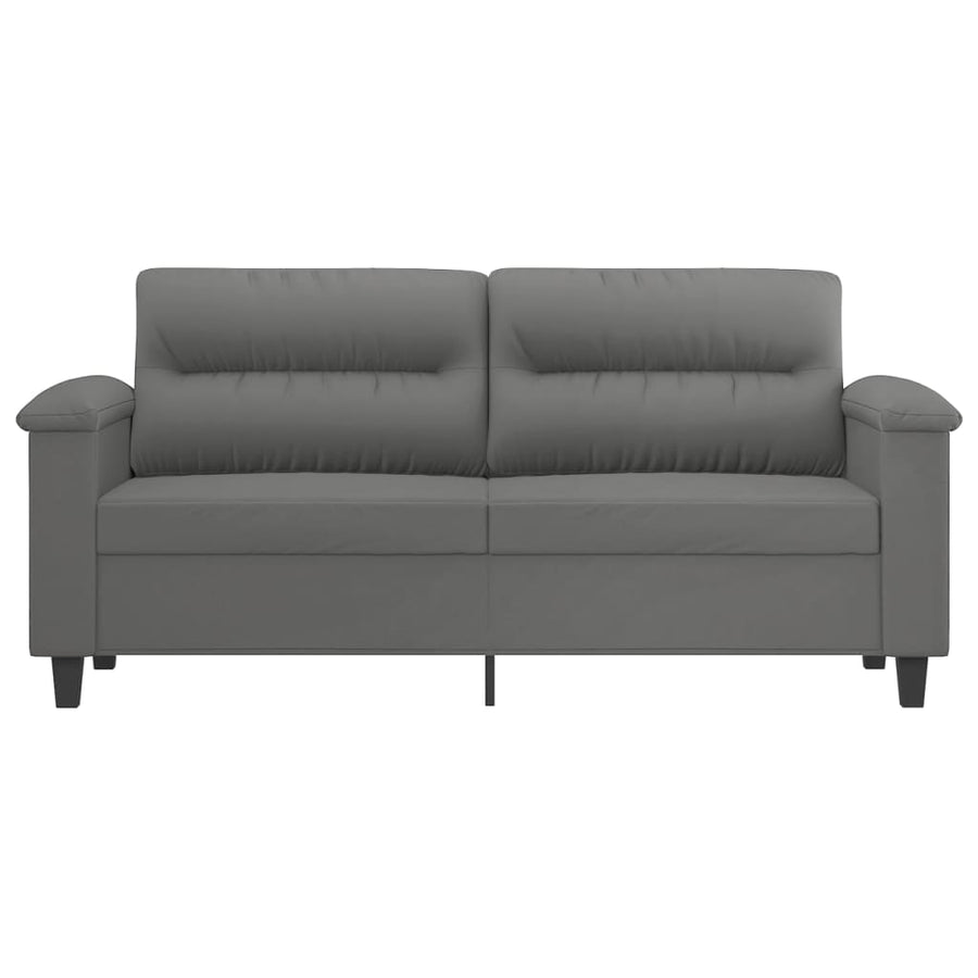 Tweezitsbank Microvezelstof 140 cm Donkergrijs
