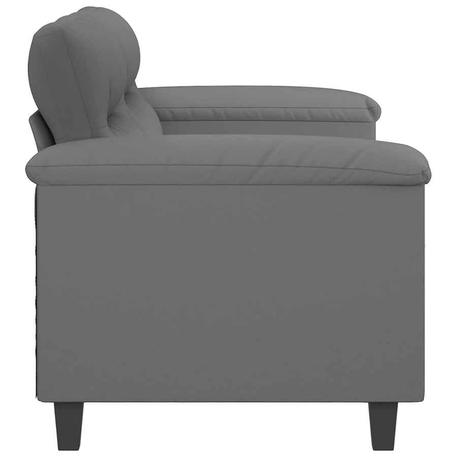 Tweezitsbank Microvezelstof 140 cm Donkergrijs