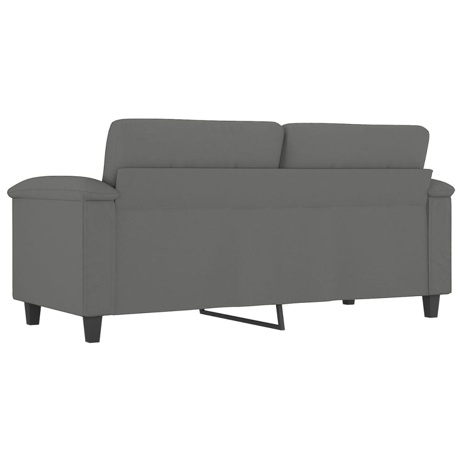 Tweezitsbank Microvezelstof 140 cm Donkergrijs