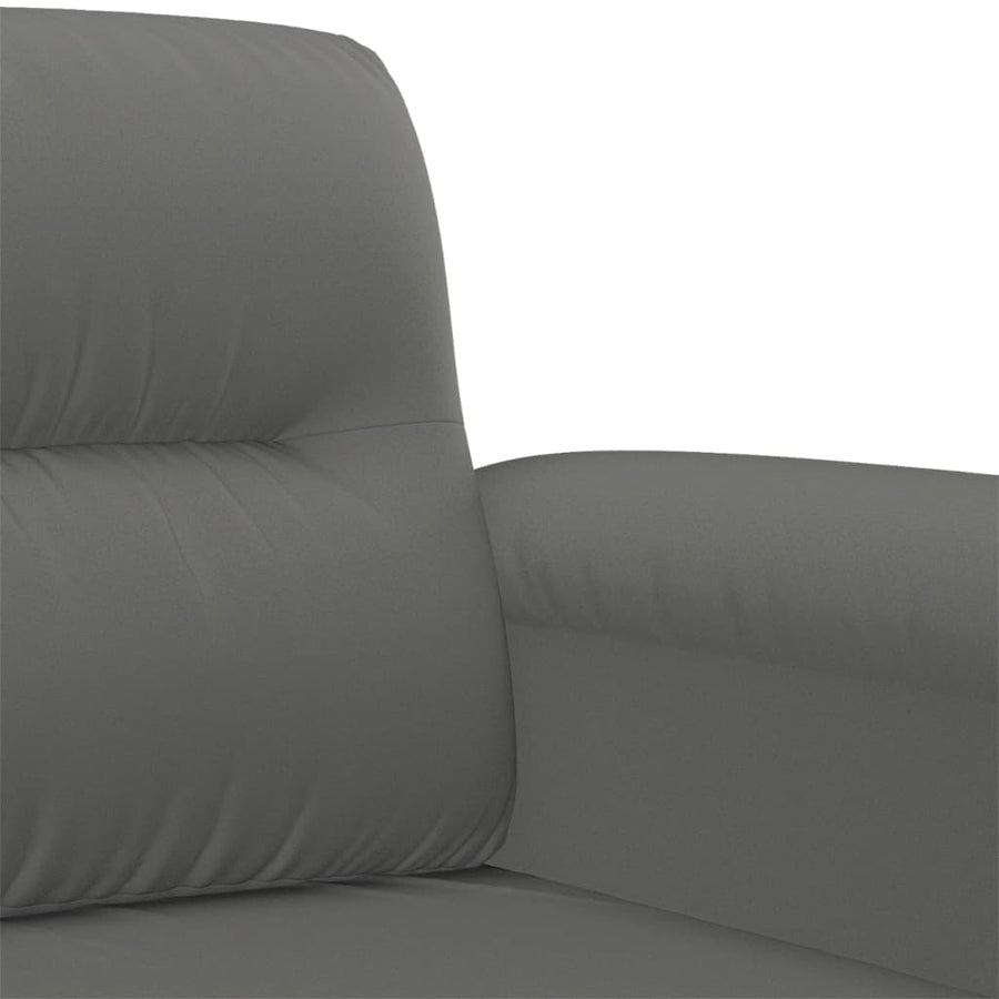 Tweezitsbank Microvezelstof 140 cm Donkergrijs