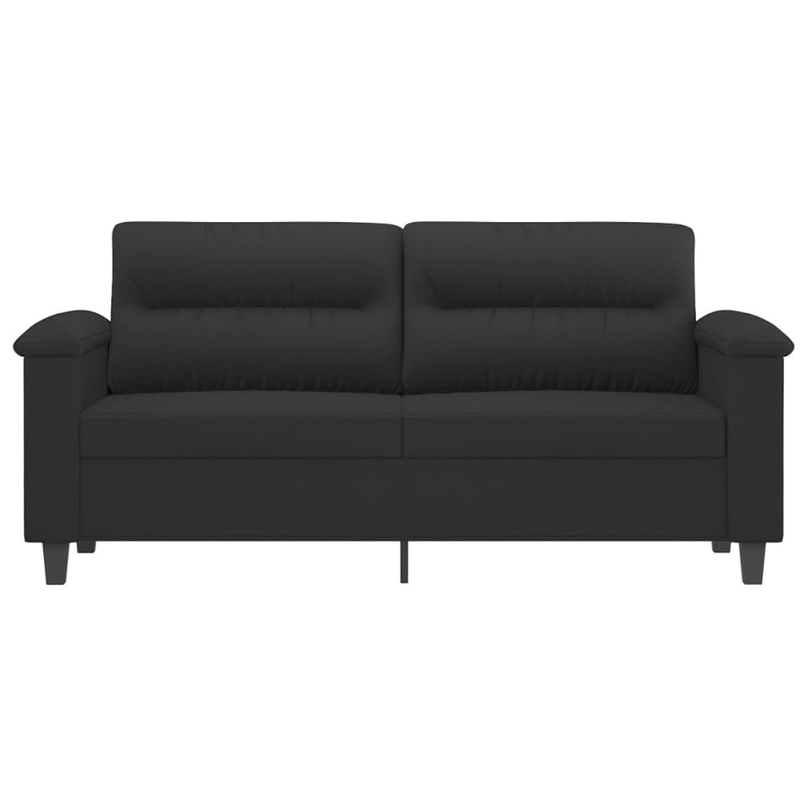 Tweezitsbank Microvezelstof 140 cm Zwart