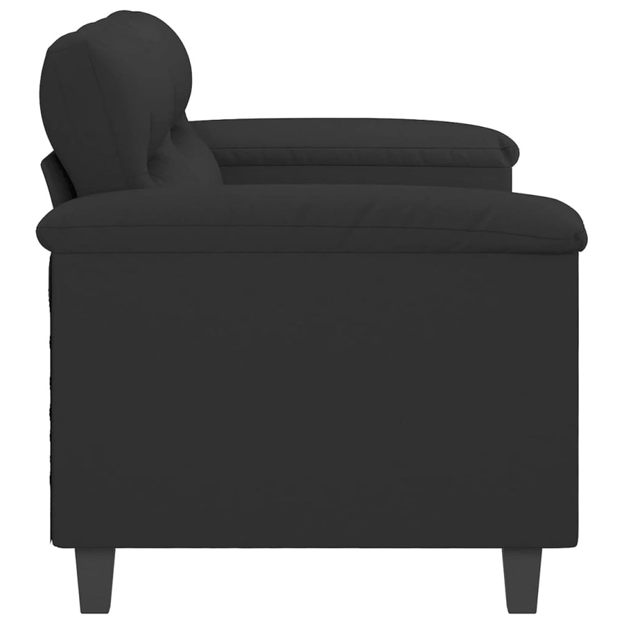 Tweezitsbank Microvezelstof 140 cm Zwart