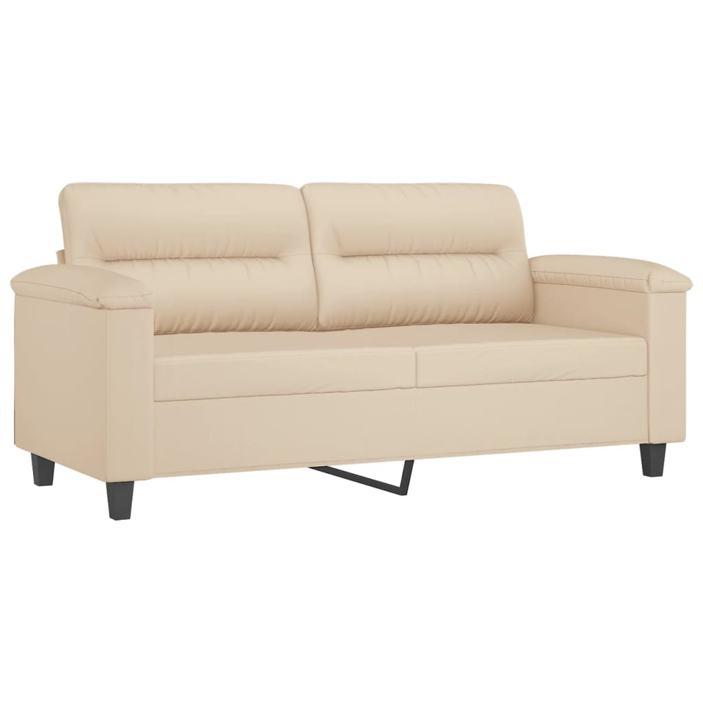 Tweezitsbank Microvezelstof 140 cm Crème