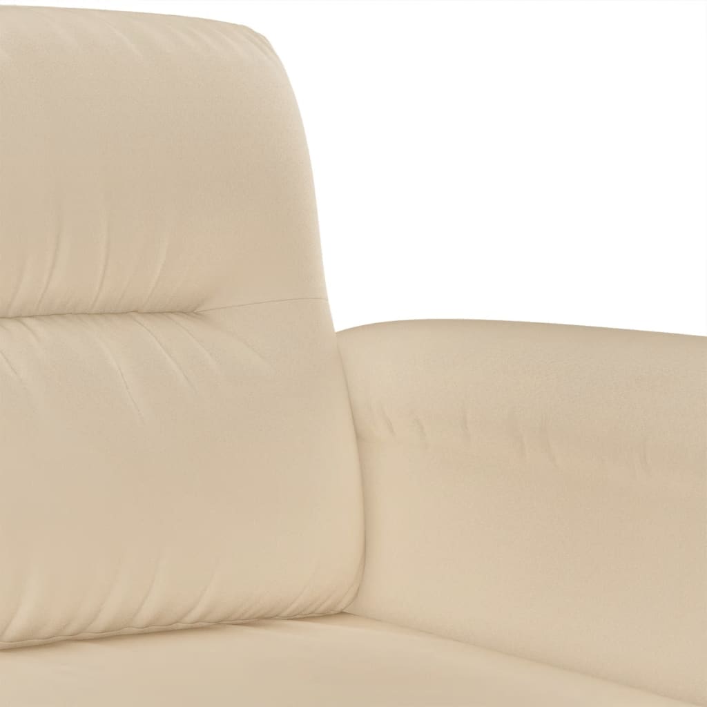 Tweezitsbank Microvezelstof 140 cm Crème