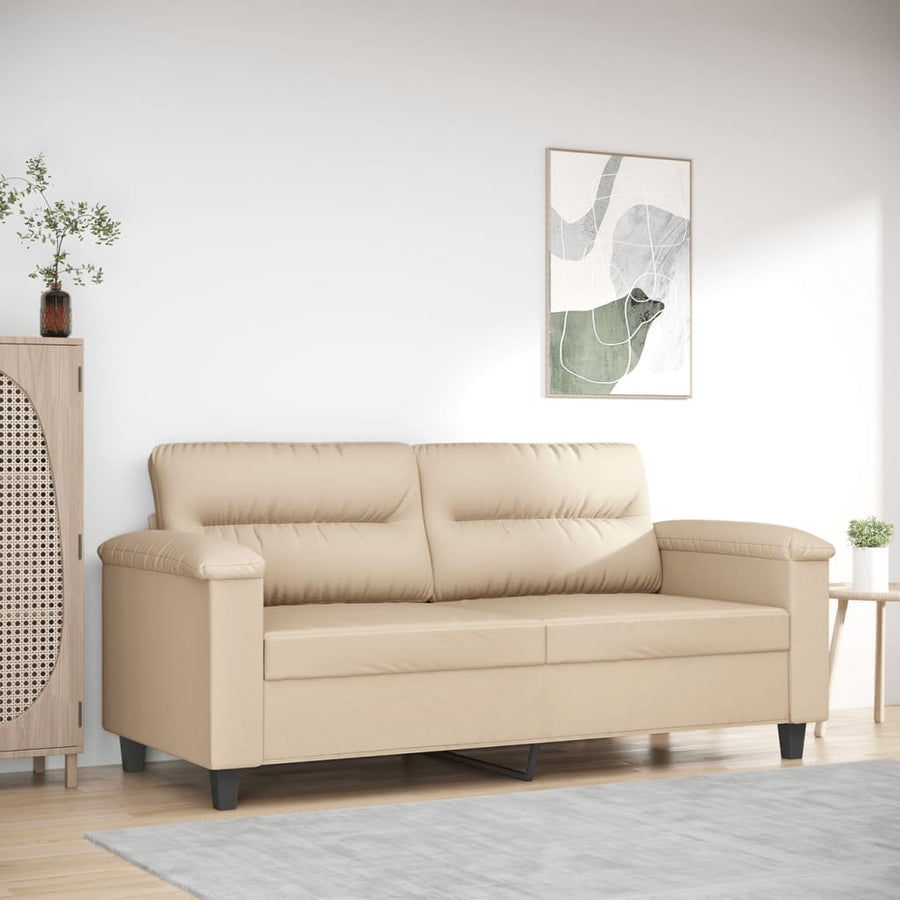 Tweezitsbank Microvezelstof 140 cm Crème