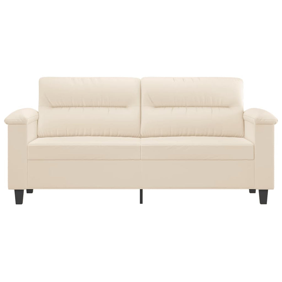 Tweezitsbank 140 cm microvezelstof beige