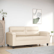Tweezitsbank 140 cm microvezelstof beige 170x77x80 cm