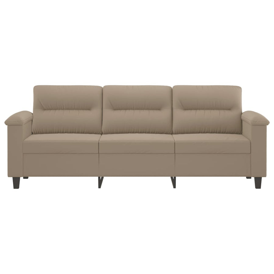 Driezitsbank Microvezelstof 180 cm Taupe