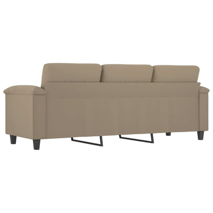 Driezitsbank Microvezelstof 180 cm Taupe