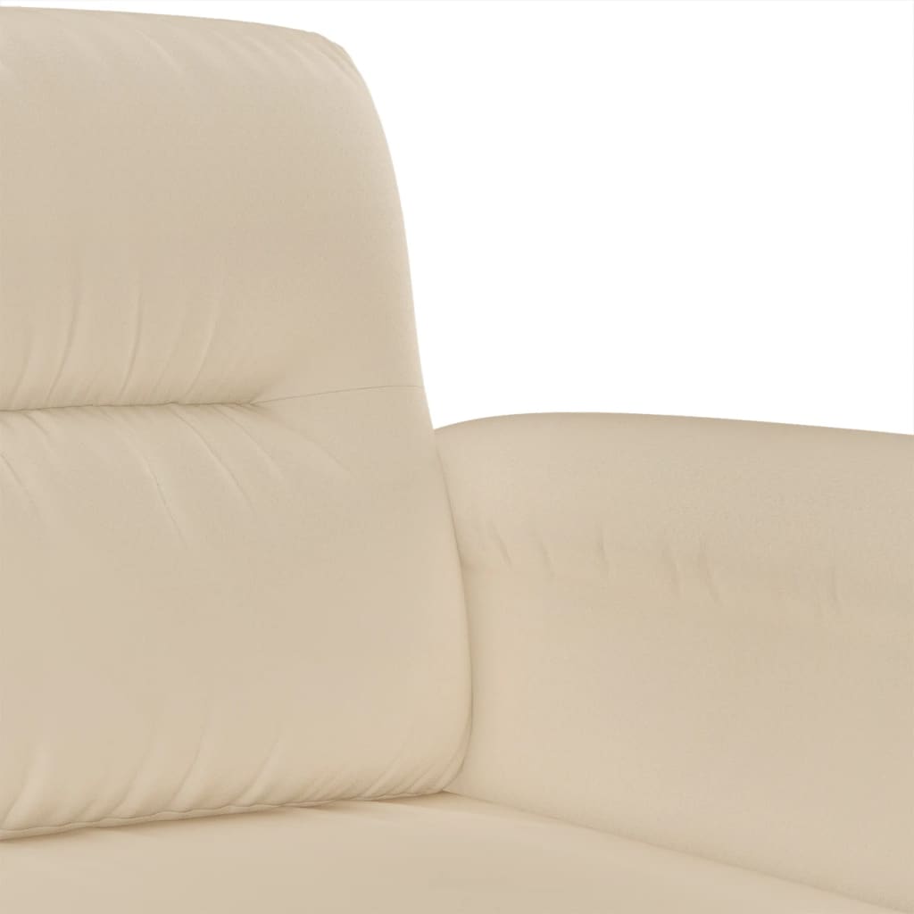 Driezitsbank Microvezelstof Kleurig 180 cm Crème