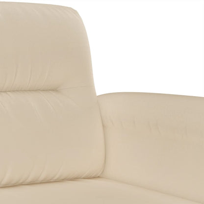 Driezitsbank Microvezelstof Kleurig 180 cm Crème