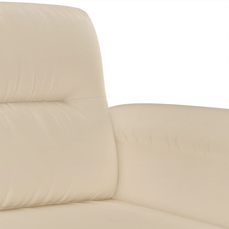 Driezitsbank Microvezelstof Kleurig 180 cm Crème