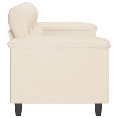 Driezitsbank Microvezelstof 180 cm Beige