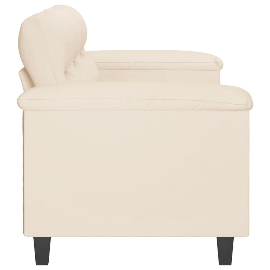Driezitsbank Microvezelstof 180 cm Beige