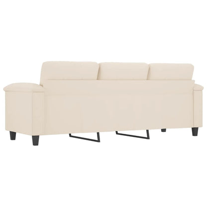 Driezitsbank Microvezelstof 180 cm Beige