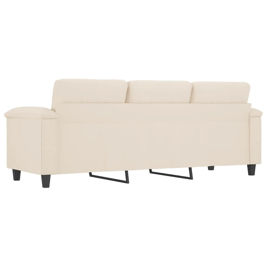 Driezitsbank Microvezelstof 180 cm Beige