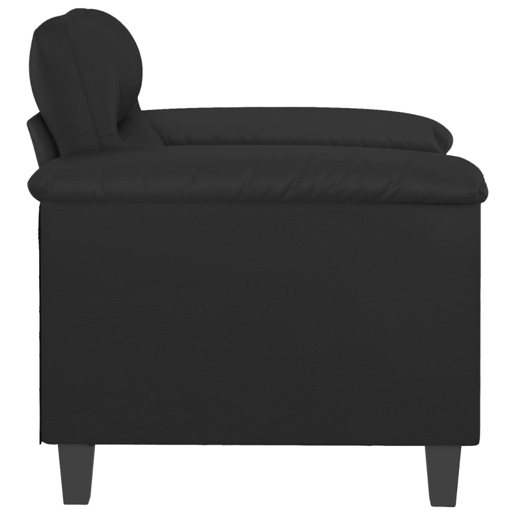 Fauteuil Kunstleer 60 cm Zwart