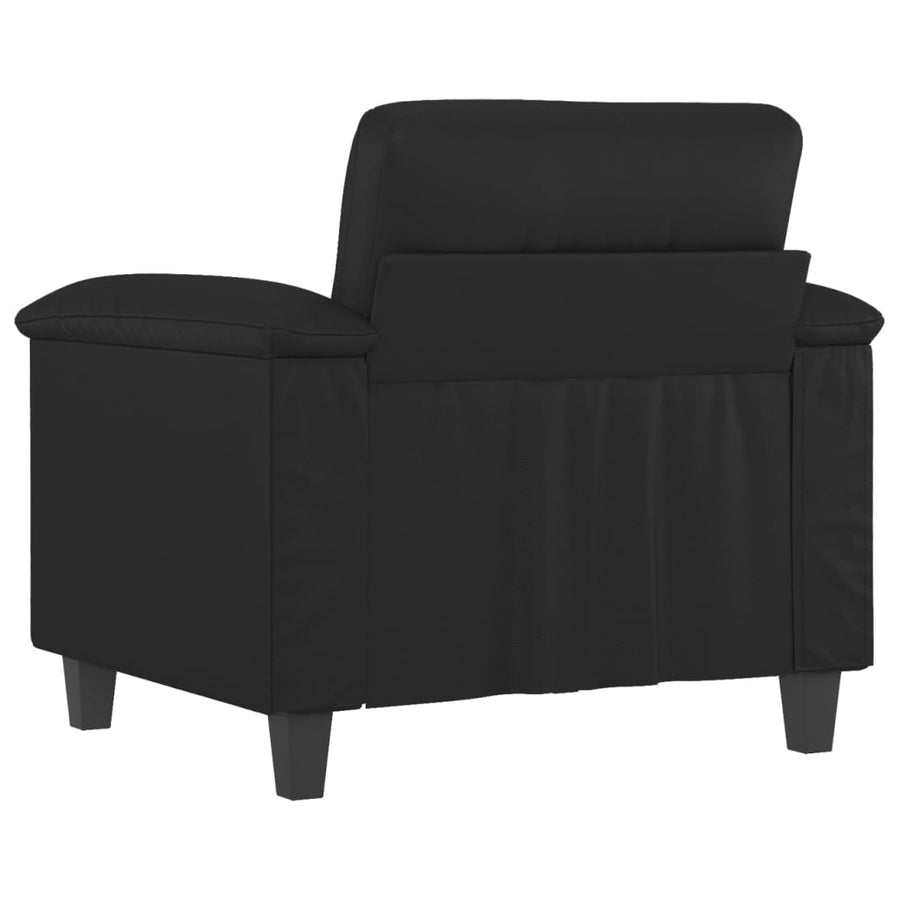 Fauteuil Kunstleer 60 cm Zwart