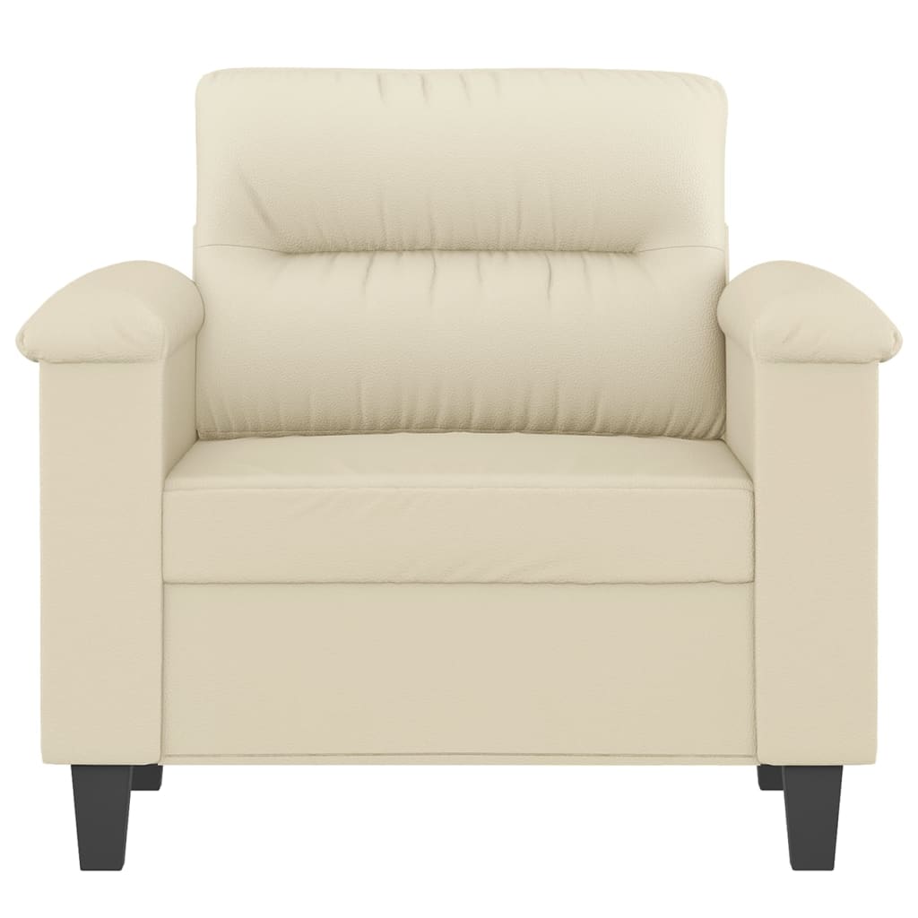 Fauteuil Kunstleer Kleurig 60 cm Crème