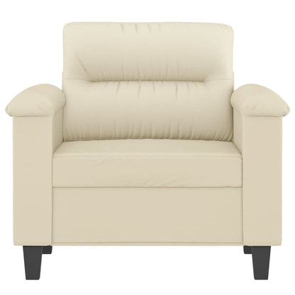 Fauteuil Kunstleer Kleurig 60 cm Crème