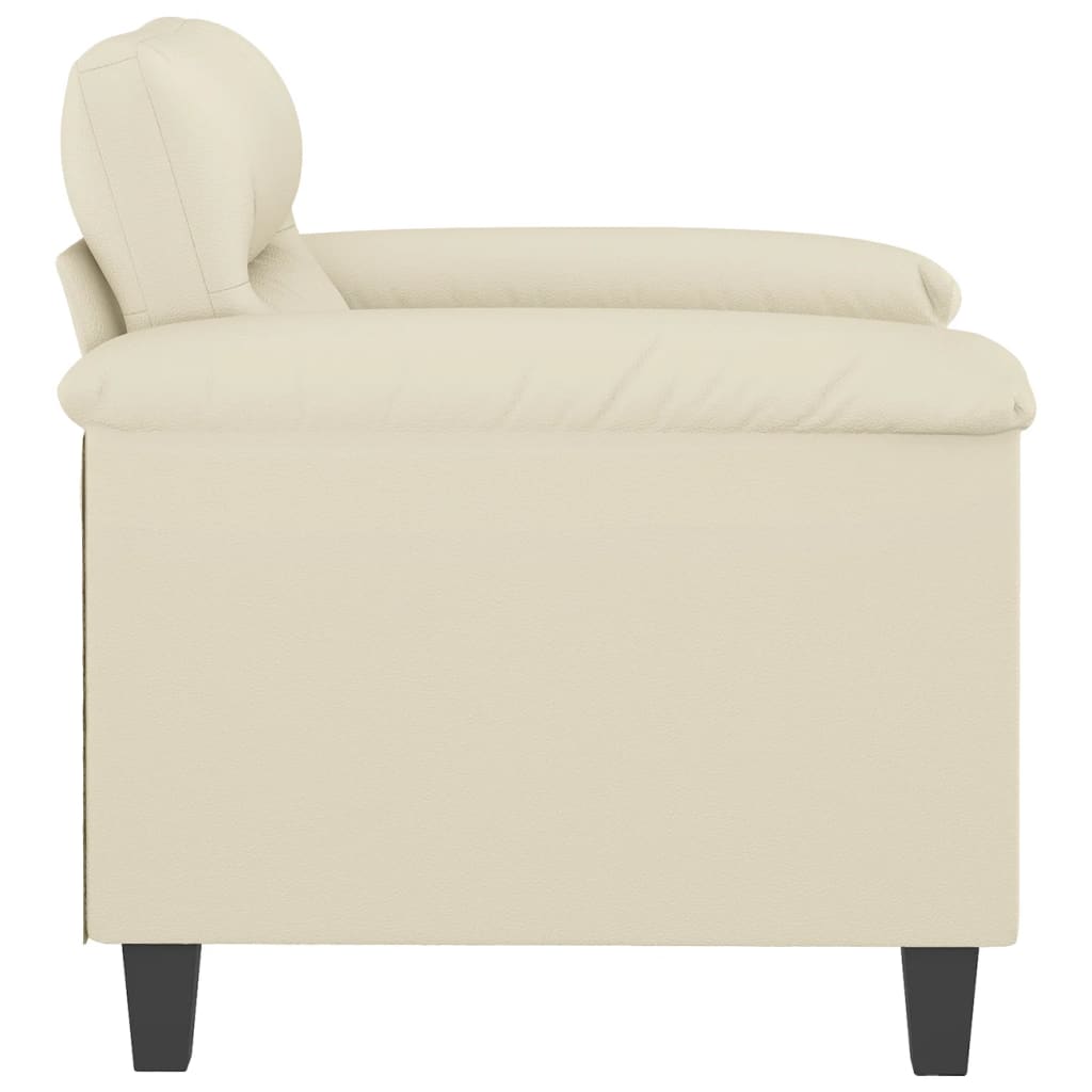Fauteuil Kunstleer Kleurig 60 cm Crème