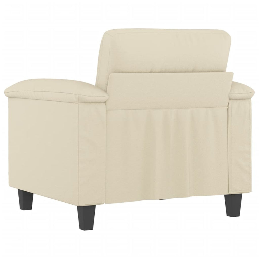Fauteuil Kunstleer Kleurig 60 cm Crème