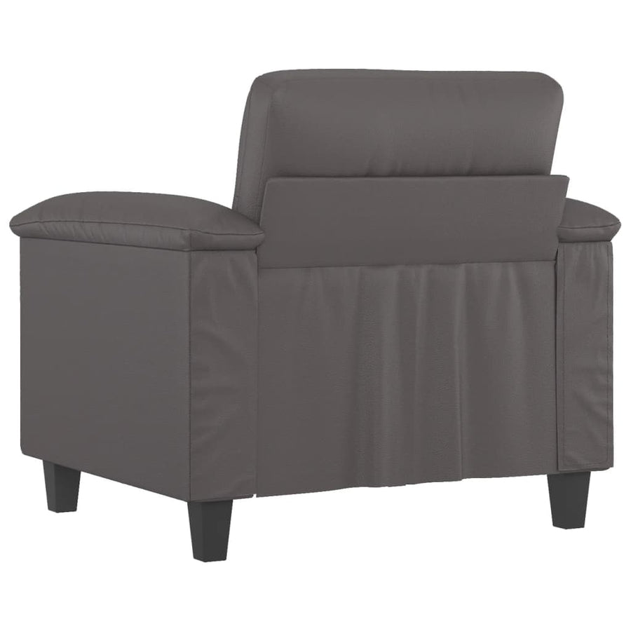 Fauteuil Kunstleer 60 cm Grijs