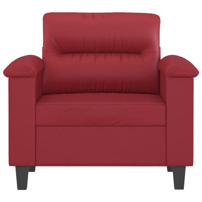 Fauteuil Kunstleer 60 cm Wijnrood