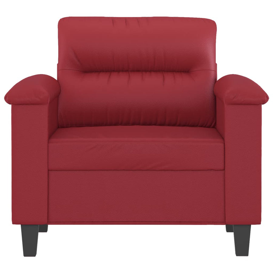Fauteuil Kunstleer 60 cm Wijnrood
