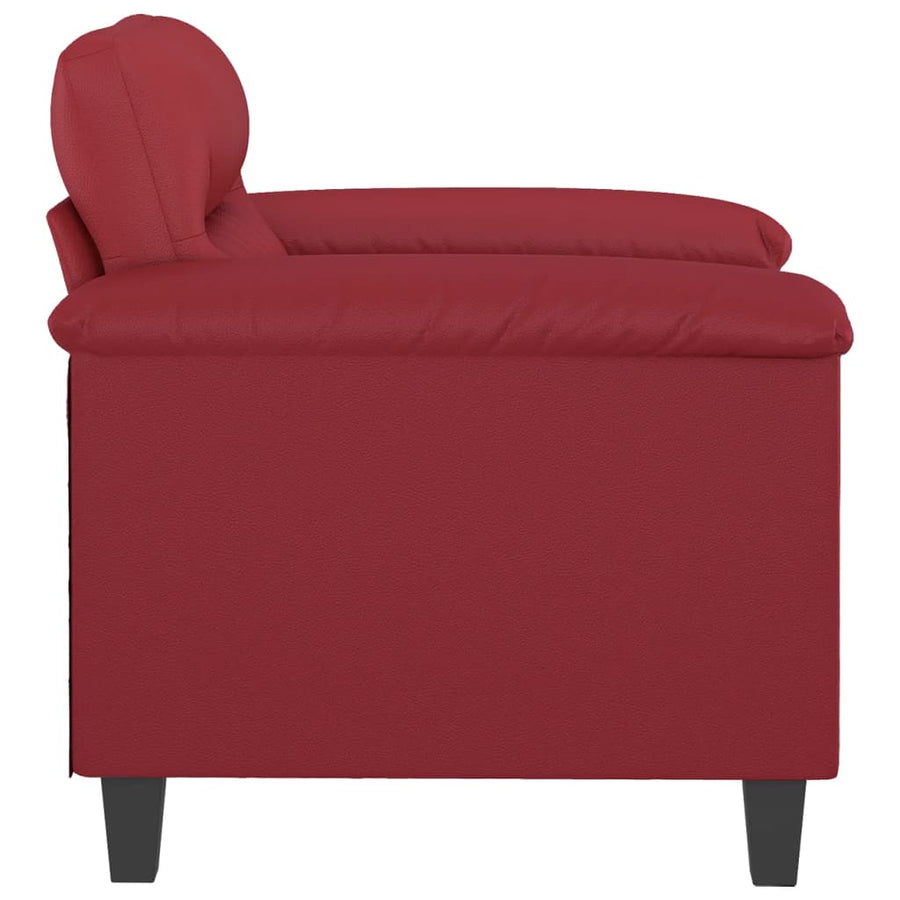 Fauteuil Kunstleer 60 cm Wijnrood