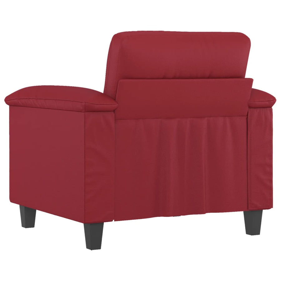 Fauteuil Kunstleer 60 cm Wijnrood
