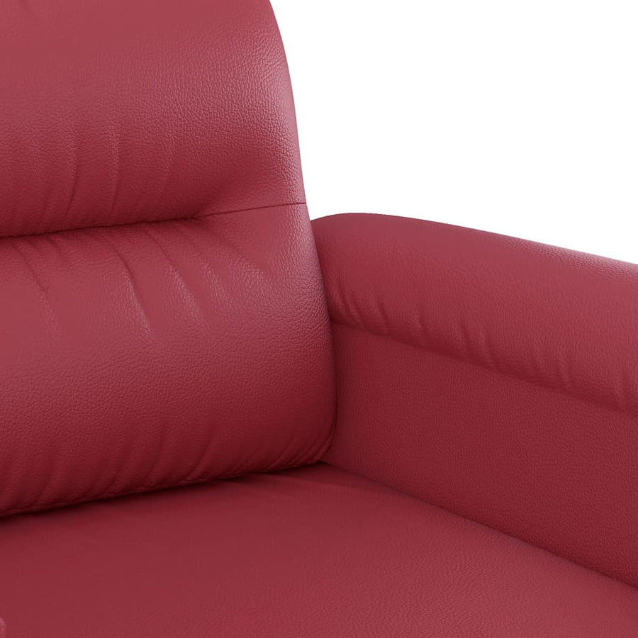 Fauteuil Kunstleer 60 cm Wijnrood