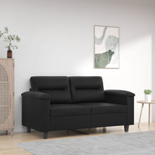 Tweezitsbank Kunstleer 120 cm Zwart