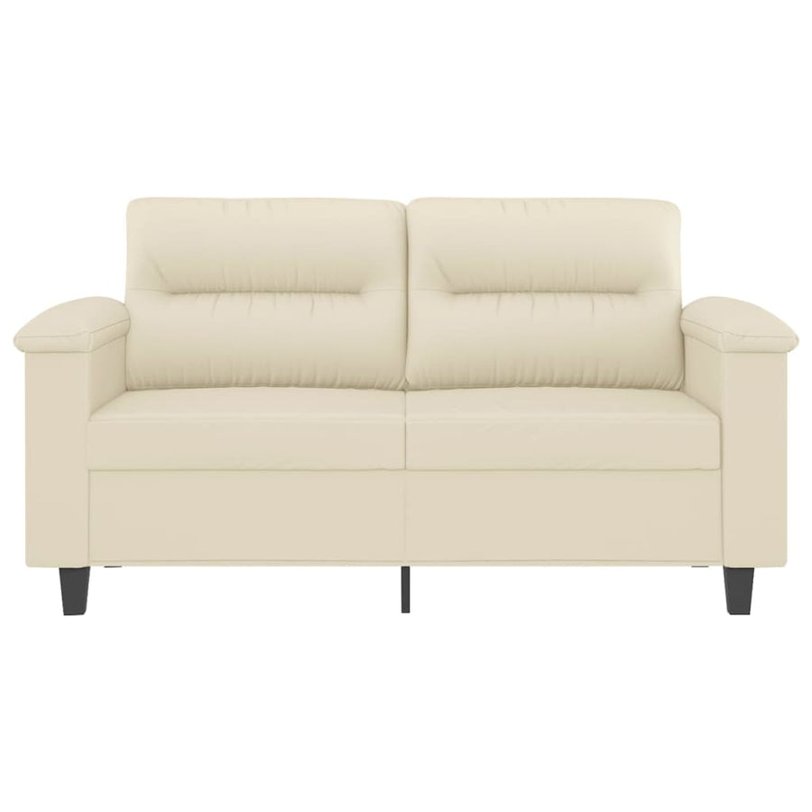 Tweezitsbank Kunstleer Kleurig 120 cm Crème