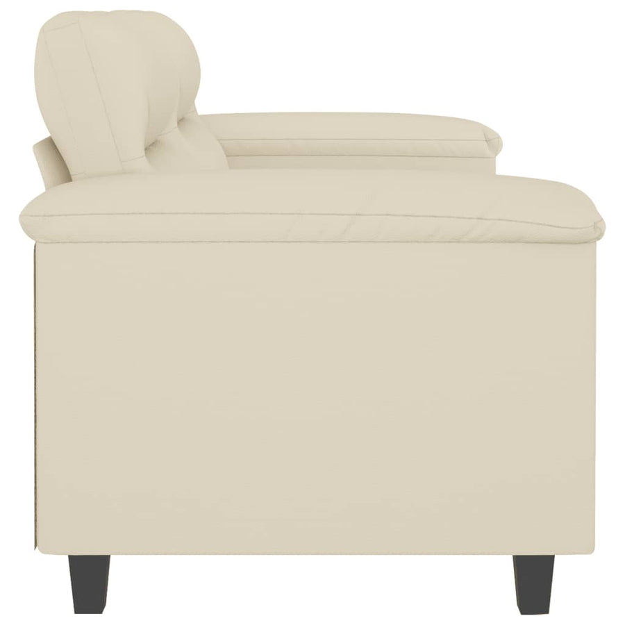 Tweezitsbank Kunstleer Kleurig 120 cm Crème