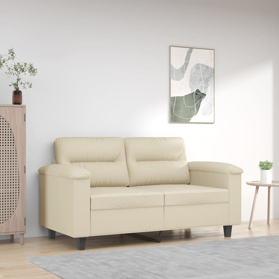 Tweezitsbank Kunstleer Kleurig 120 cm Crème