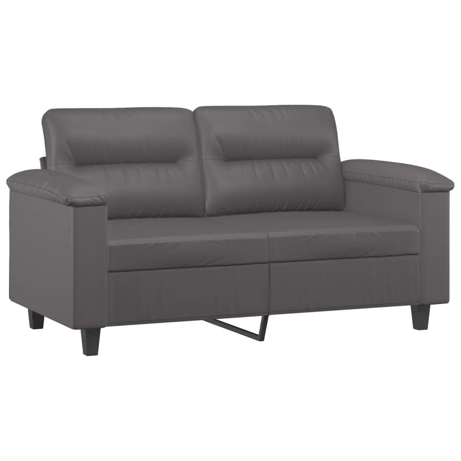 Tweezitsbank Kunstleer 120 cm Grijs