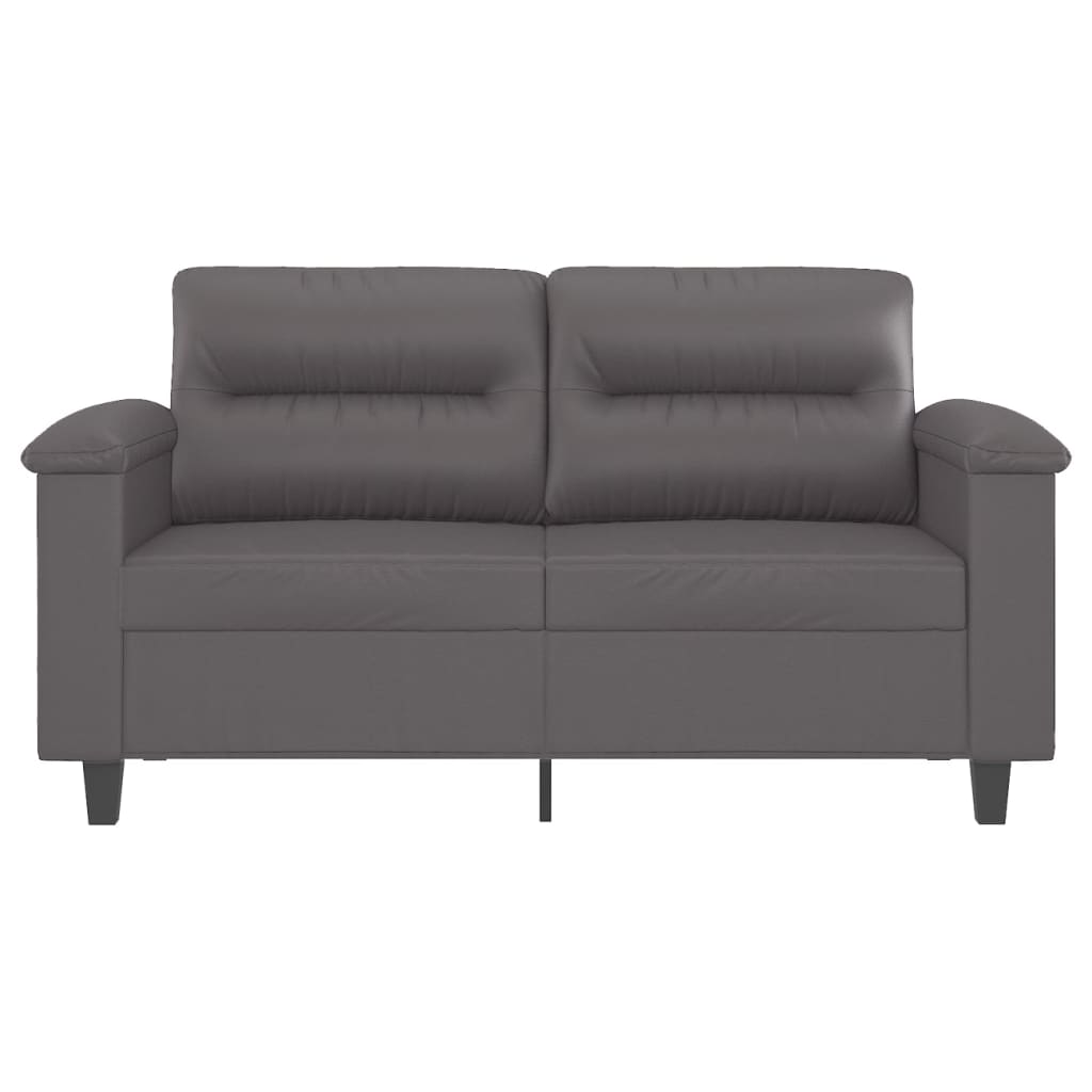 Tweezitsbank Kunstleer 120 cm Grijs