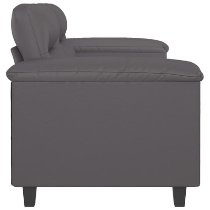 Tweezitsbank Kunstleer 120 cm Grijs