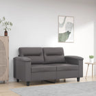 Tweezitsbank 120 cm kunstleer grijs
