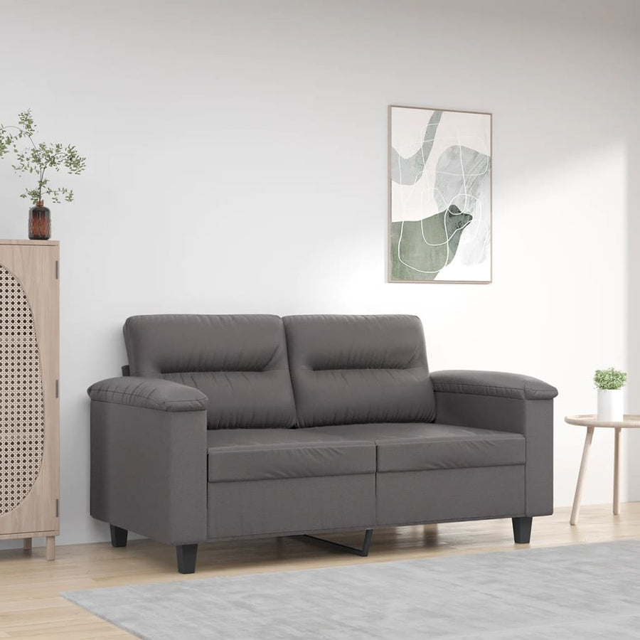 Tweezitsbank Kunstleer 120 cm Grijs